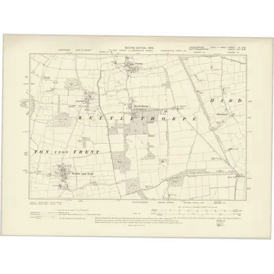 1904 Map of Lincolnshire LX.SW, 1906 Print