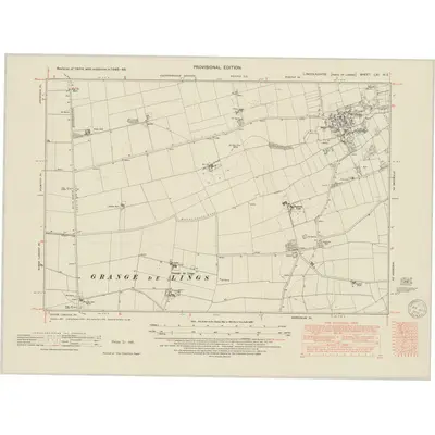 1946 Map of Lincolnshire LXI.NE, 1950 Print