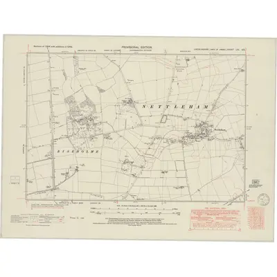 1946 Map of Lincolnshire LXI.SE, 1950 Print