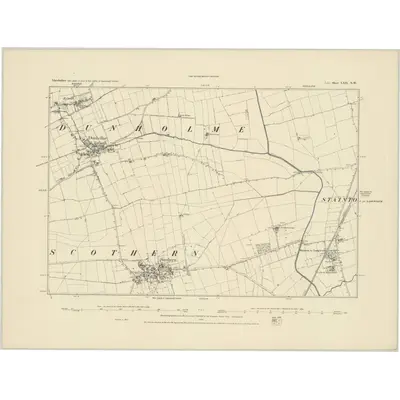 1885 Map of Lincolnshire LXII.NW, 1886 Print
