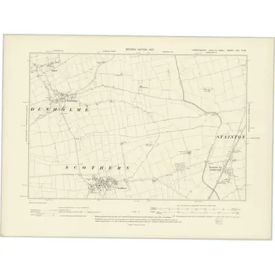 1904 Map of Lincolnshire LXII.NW, 1907 Print