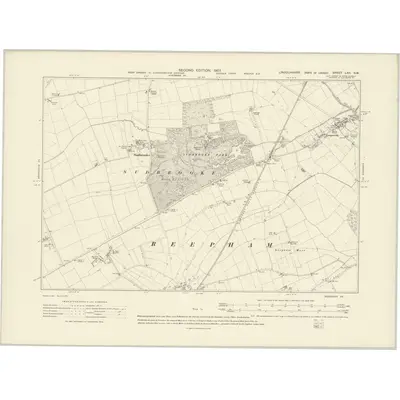 1904 Map of Lincolnshire LXII.SW, 1907 Print