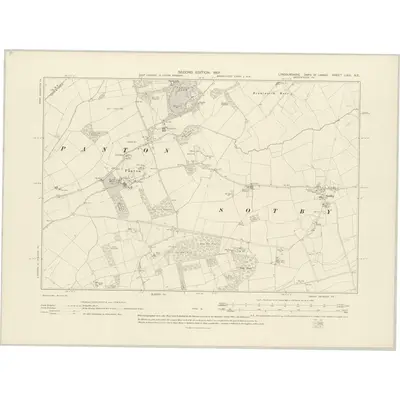 1905 Map of Lincolnshire LXIII.NE, 1907 Print