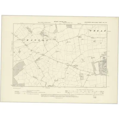 1905 Map of Lincolnshire LXIII.SE, 1907 Print