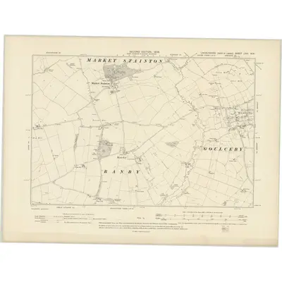 1905 Map of Lincolnshire LXIV.NW, 1906 Print