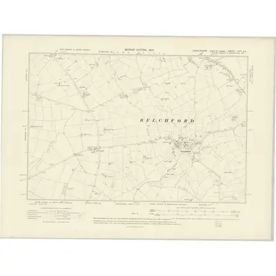 1905 Map of Lincolnshire LXIV.SE, 1907 Print