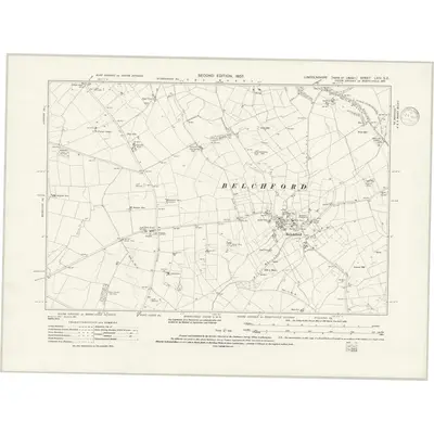 1905 Map of Lincolnshire LXIV.SE, 1938 Print