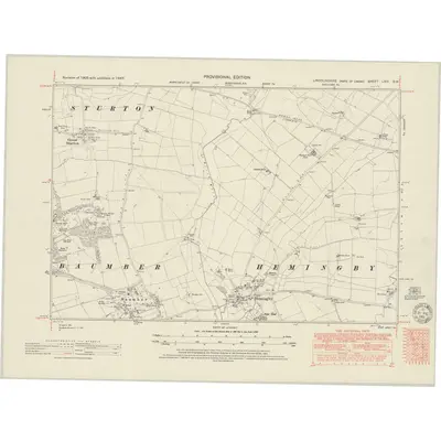 1947 Map of Lincolnshire LXIV.SW, 1951 Print