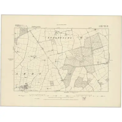 1883 Map of Lincolnshire LXIX.NE, 1884 Print