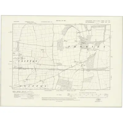 1915 Map of Lincolnshire LXIX.NW, 1921 Print