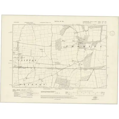 1915 Map of Lincolnshire LXIX.NW, 1937 Print