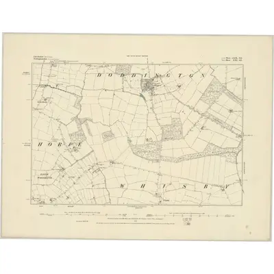 1883 Map of Lincolnshire LXIX.SE, 1884 Print