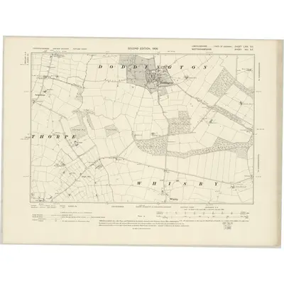 1904 Map of Lincolnshire LXIX.SE, 1906 Print