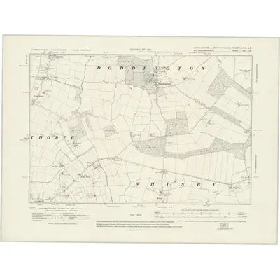 1915 Map of Lincolnshire LXIX.SE, 1921 Print