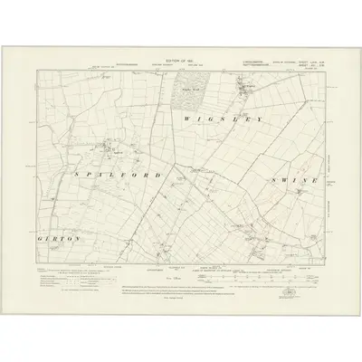 1915 Map of Lincolnshire LXIX.SW, 1921 Print
