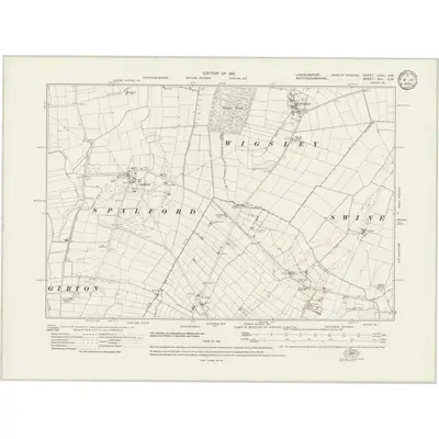 1915 Map of Lincolnshire LXIX.SW, 1933 Print