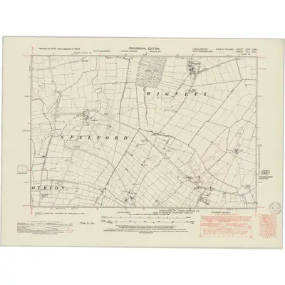 1947 Map of Lincolnshire LXIX.SW, 1951 Print
