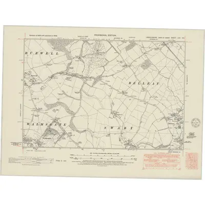 1948 Map of Lincolnshire LXV.NE, 1951 Print