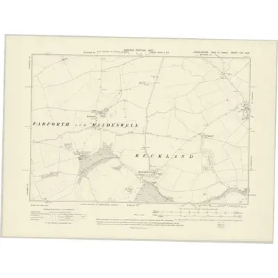 1905 Map of Lincolnshire LXV.NW, 1907 Print