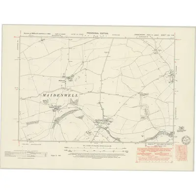 1948 Map of Lincolnshire LXV.NW, 1951 Print