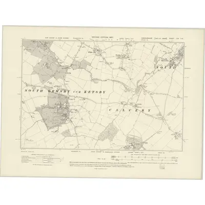 1905 Map of Lincolnshire LXV.SE, 1907 Print