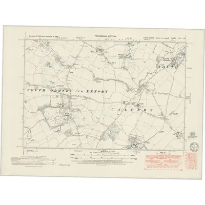 1946 Map of Lincolnshire LXV.SE, 1951 Print
