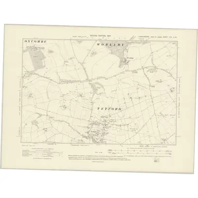 1905 Map of Lincolnshire LXV.SW, 1907 Print