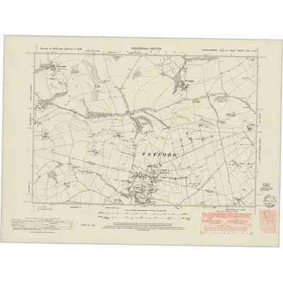 1946 Map of Lincolnshire LXV.SW, 1951 Print