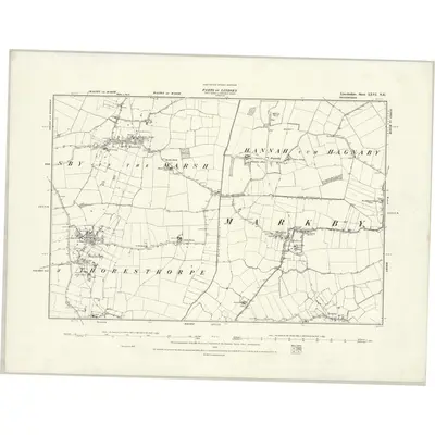 1887 Map of Lincolnshire LXVI.NE, 1888 Print