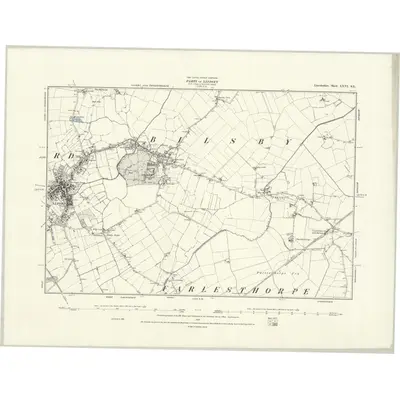 1887 Map of Lincolnshire LXVI.SE, 1888 Print