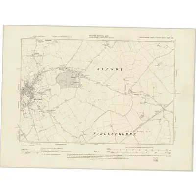 1905 Map of Lincolnshire LXVI.SE, 1907 Print