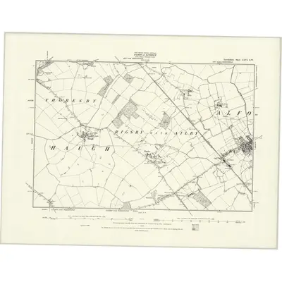 1887 Map of Lincolnshire LXVI.SW, 1888 Print