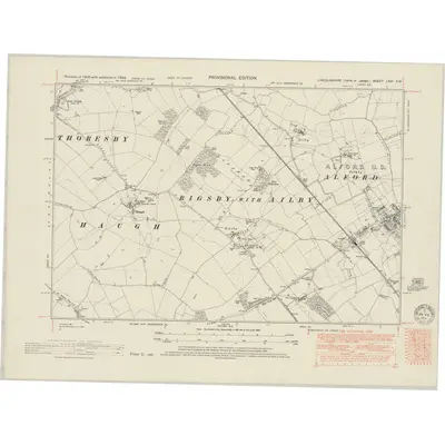 1946 Map of Lincolnshire LXVI.SW, 1951 Print