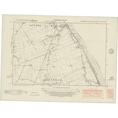 1938 Map of Lincolnshire LXVII.NW & LXVII.NE, 1948 Print