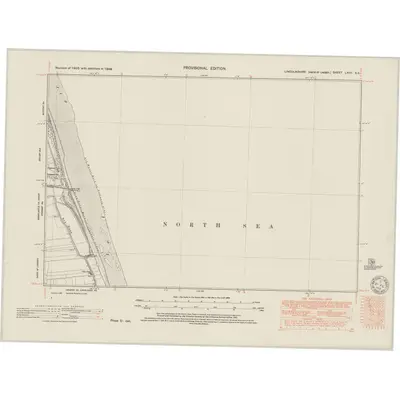 1946 Map of Lincolnshire LXVII.SE, 1951 Print