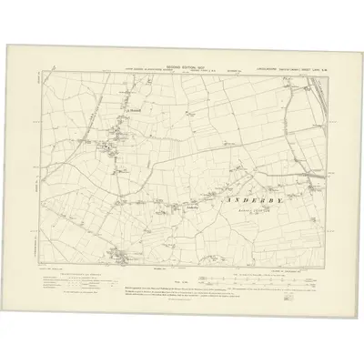 1905 Map of Lincolnshire LXVII.SW, 1907 Print