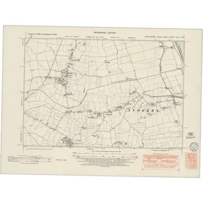1946 Map of Lincolnshire LXVII.SW, 1951 Print