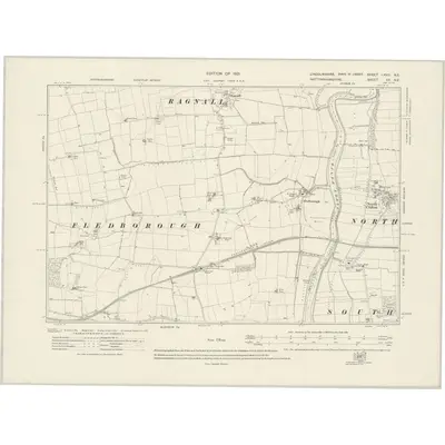 1915 Map of Lincolnshire LXVIII.NE, 1921 Print