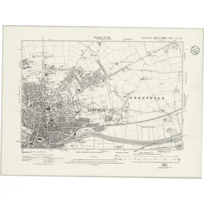 1930 Map of Lincolnshire LXX.NE, 1933 Print