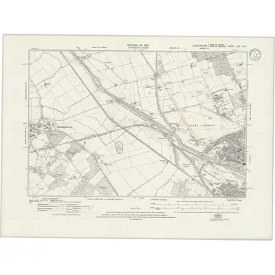 1930 Map of Lincolnshire LXX.NW, 1933 Print