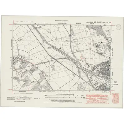 1938 Map of Lincolnshire LXX.NW, 1947 Print