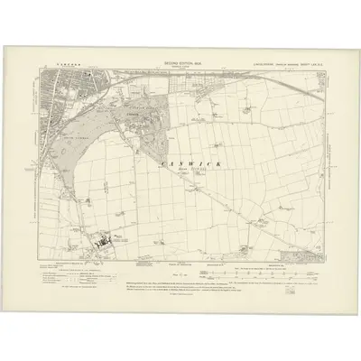 1904 Map of Lincolnshire LXX.SE, 1908 Print