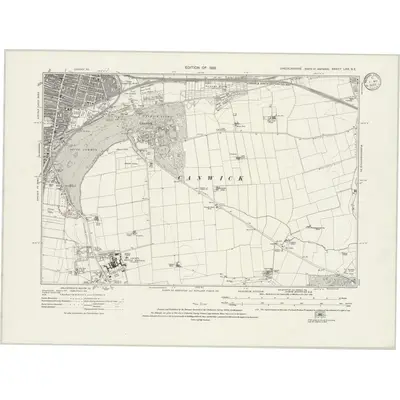 1930 Map of Lincolnshire LXX.SE, 1933 Print