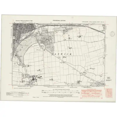 1938 Map of Lincolnshire LXX.SE, 1947 Print