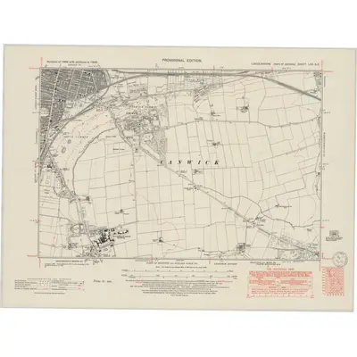 1946 Map of Lincolnshire LXX.SE, 1950 Print