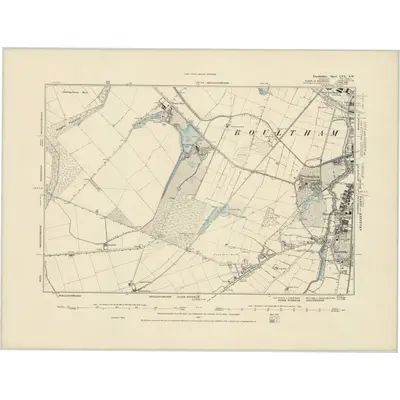 1886 Map of Lincolnshire LXX.SW, 1887 Print