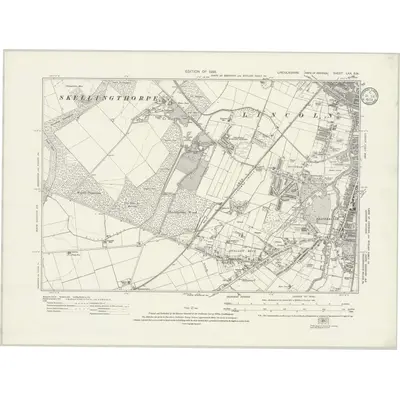1930 Map of Lincolnshire LXX.SW, 1933 Print