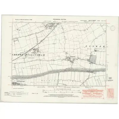 1938 Map of Lincolnshire LXXI.NW, 1947 Print