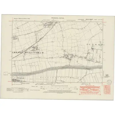 1946 Map of Lincolnshire LXXI.NW, 1950 Print