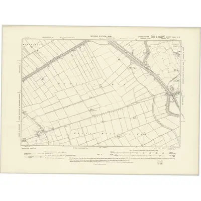 1904 Map of Lincolnshire LXXI.SE, 1906 Print